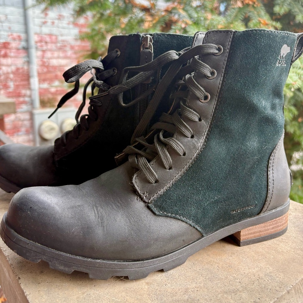 SOREL Emilie Leather and Suede Waterproof Boots